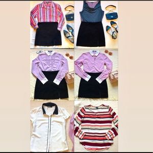 6 gorgeous button down shirts Size S/XS